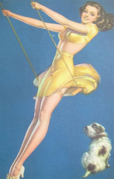 Sexy 1940s Pin Up Girl Calendar Art Print She Knows The Ropes Free Shipping Etsy