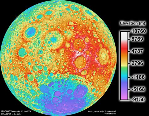 High Resolution Topographic Map Of The Moon Moon Nasa Science
