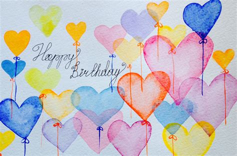 Watercolor Happy Birthday On Behance