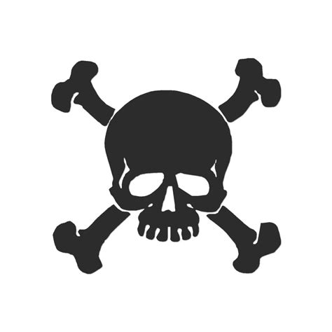 Skull Crossbones Pirate Decal Sticker Multiple Color And Sizes