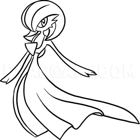 How To Draw Gardevoir Coloring Page Trace Drawing