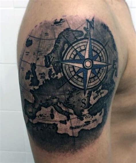 Top 63 Compass Tattoo Ideas 2021 Inspiration Guide Compass Tattoo