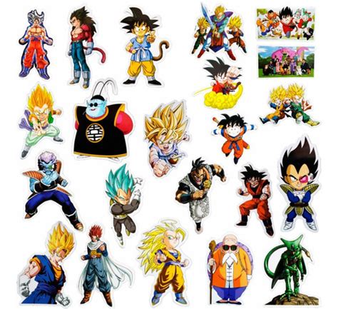Dragon Ball 100 Calcomanias Sticker Pegatinas Goku Vegeta Meses Sin