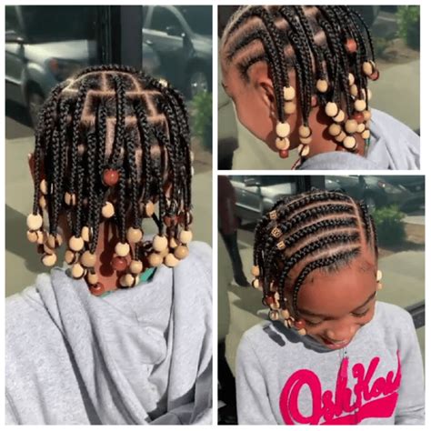 Clipkulture Easy Braids With Beads Hairstyle For Kids