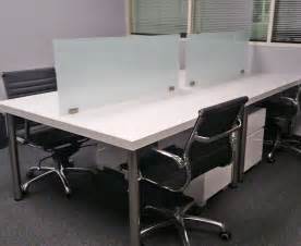 Buy Handmade Custom Workstation Desk With Partition Glass Made To