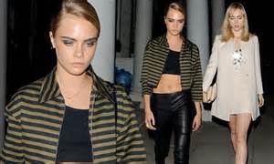 cara delevingne flashes her toned torso on another night out with suki waterhouse daily mail