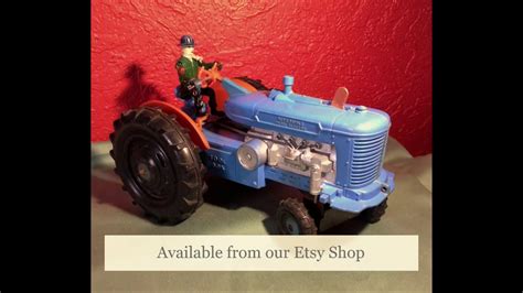 Vintage Louis Marx Battery Operated Tractor In Motion Retro Childhood