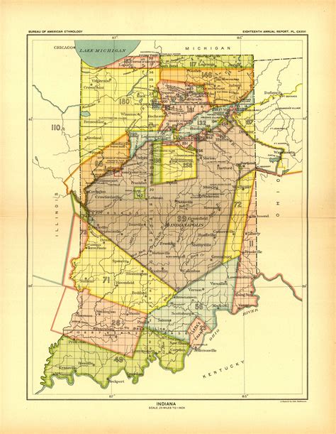 Native American Land Cessions In Indiana Access Genealogy