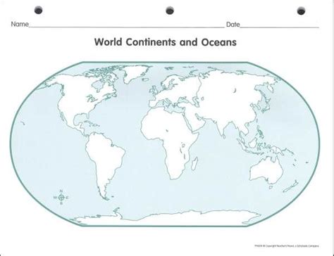 continents worksheet continents oceans practice pad  grade
