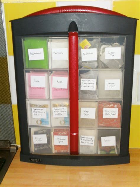 Thank you for the suggestions to try loose leaf tea. More ideas for tea storage, this is a organizer used for screws and bolts, tea bags would fit ...
