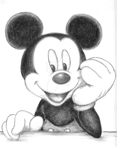 Step By Step Easy Mickey Mouse Pencil Drawing Rectangle Circle