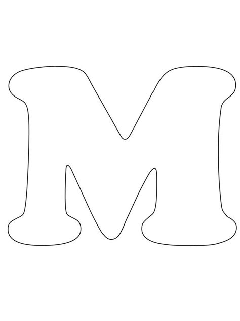 Letras maiúsculas e minúsculas Molde letra m Moldes de letras