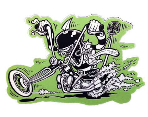 2 Pack Rat Rod Hot Rod Sticker Motorcycle Rat Fink Gas Oil Racing Tool
