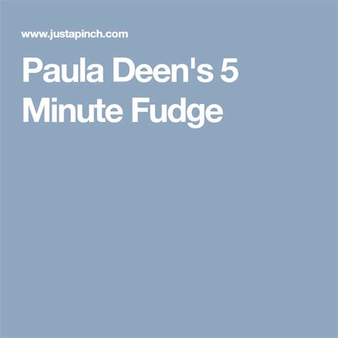 Paula deen's 5 minute fudge. Paula Deen's 5 Minute Fudge | Recipe | Fudge, Paula deen ...
