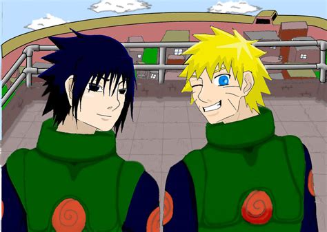 Sasuke And Naruto Jounin By Fruit Loop Chan On Deviantart