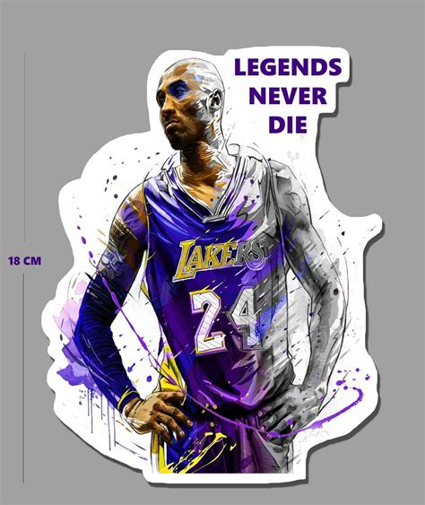 Kobe Bryant Legends Never Die Sticker Basketball Car Decal Etsy