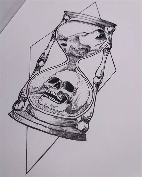 Momento Mori Hourglass Tattoo Tattoo Sketches Hourglass Drawing