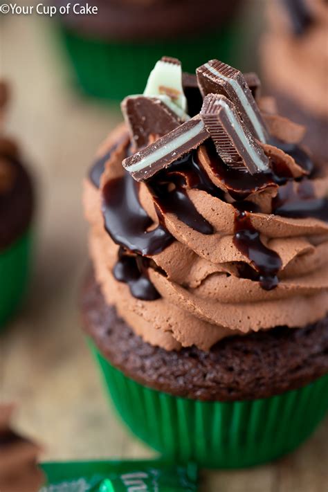 Luscious raspberry mousse fill these tender white chocolate cupcakes. Mint Chocolate Mousse Cupcakes - Your Cup of Cake