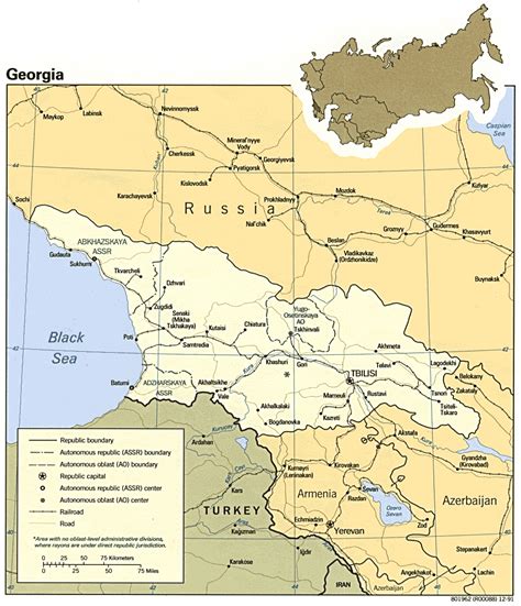 Road And Political Map Of Georgia Georgia Road And