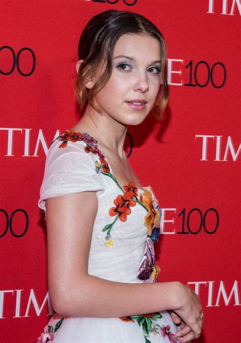 Millie bobby brown | 5.5b people have watched this. Millie Bobby Brown Floral Dress at Time 100 Gala 2018 ...