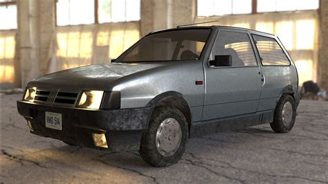 3d Fiat Uno Cgtrader