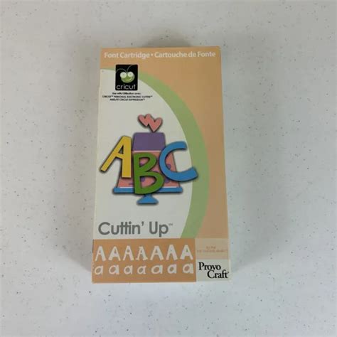 Cricut Abc Cuttin Up Cartridge Font Letters Numbers Phrases Shapes 8