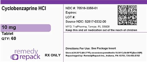 Ndc 70518 3356 Cyclobenzaprine Hydrochloride Images Packaging