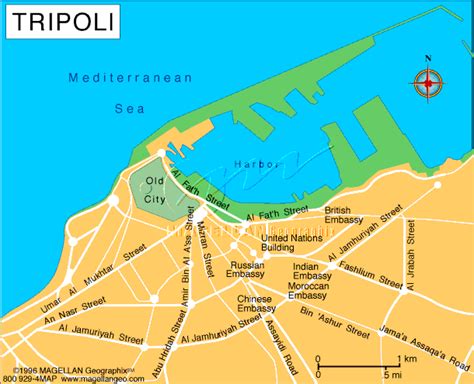 Tripoli City Map Tripoli Libya Mappery