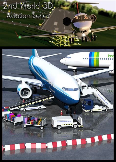 Airport Ground Support Vehicles Render State