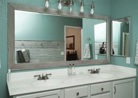Diy Bathroom Mirror Frame For Under 10 Rise And Renovate