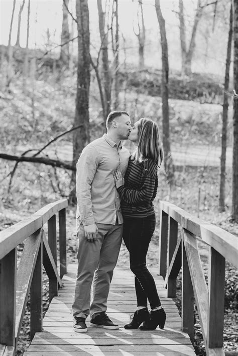 Michael Brookes Woodsy Winter Engagement Session At Hells Hollow By