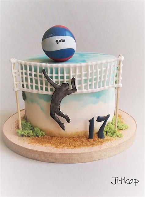 Volleyball Cake By Jitkap Volleyball Birthday Cakes Birthday Cakes For Her Barbie Birthday