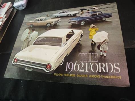 Original Ford Sales Brochure Falcons Fairlanes Galaxies Wagons Thunderbirds EBay