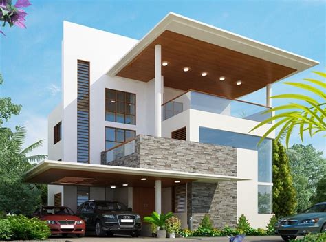 Diseño de fachada moderna de casa de un piso. 10 Casas con terraza que te van a sorprender