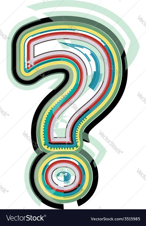 Abstract Colorful Question Mark Royalty Free Vector Image