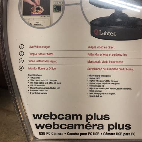 Labtec Webcam Plus Usb Pc Camera Live Video Images Photos 961399 0403 Sealed Ebay