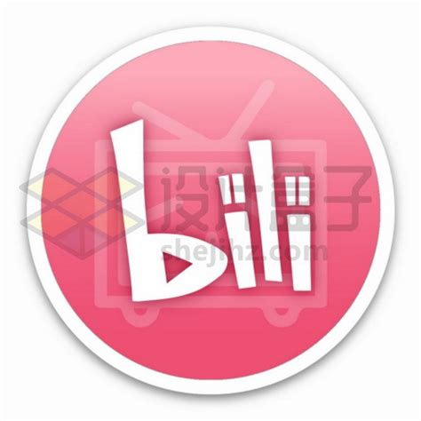 圆形哔哩哔哩bilibili Logo标志图标png图片素材 设计盒子