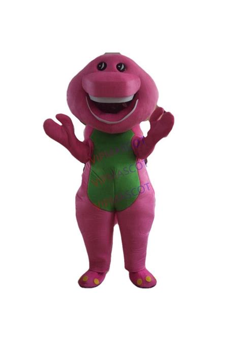 Cosplay Barney Dinosaur Mascot Costumes Halloween Movie Adult Size