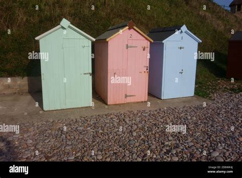 Colourful Beach Huts Budleigh Salterton East Devon England UK Stock Photo Alamy
