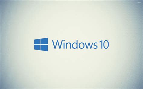 Windows 10 Blue Text Logo On A White Wall Wallpaper Computer