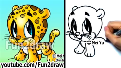 How To Draw Cartoon Characters How To Draw A Baby Jaguar