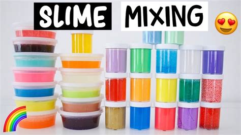 30 Diy Slime Smoothie Mixing All Of My Slimes Youtube