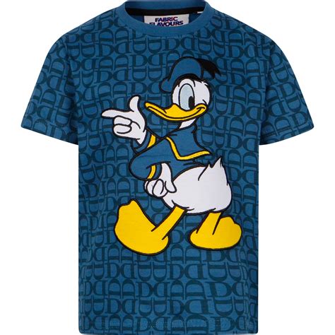 Fabric Flavours Donald Duck T Shirt In Blue Bambinifashioncom