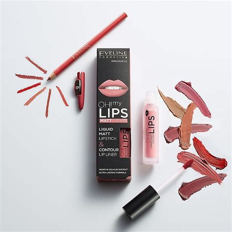 Set Eveline Cosmetics Oh My Lips Lipstick 4 5 G L Pencil 1 G