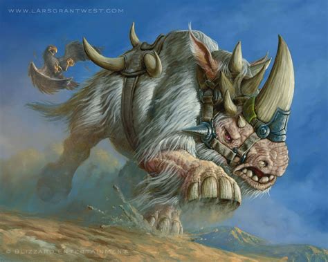 World Of Warcraft Wooly White Rhino Rhino Art Creature Concept Art