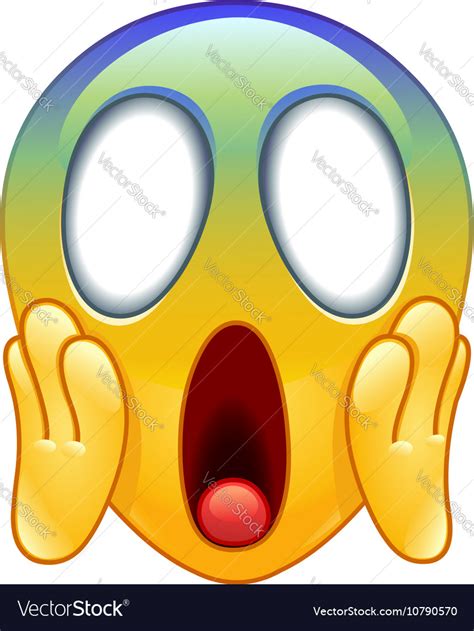 Face Screaming In Fear Emoticon Royalty Free Vector Image
