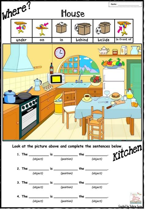 They are full of picture clues that make it easier and more fun to learn. math worksheet : preposition of place worksheets for ...