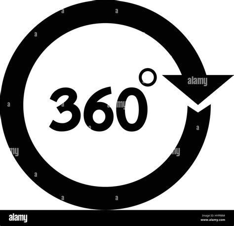 360 Degrees Icon Stock Vector Image And Art Alamy