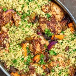 Easy Moroccan Chicken Couscous L The Mediterranean Dish