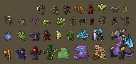 Pixel Monsters By Sylvant On Deviantart Pixel Art Characters Retro
